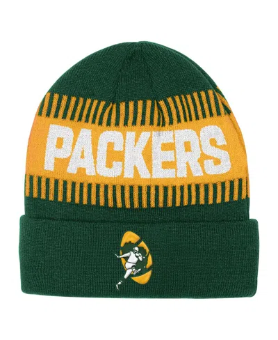 Outerstuff Babies' Big Boys And Girls Green Bay Packers Bright Lights Cuffed Knit Hat In Black