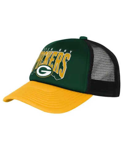 Outerstuff Kids' Big Boys And Girls Green Bay Packers Handoff Foam-front-panel Trucker Hat