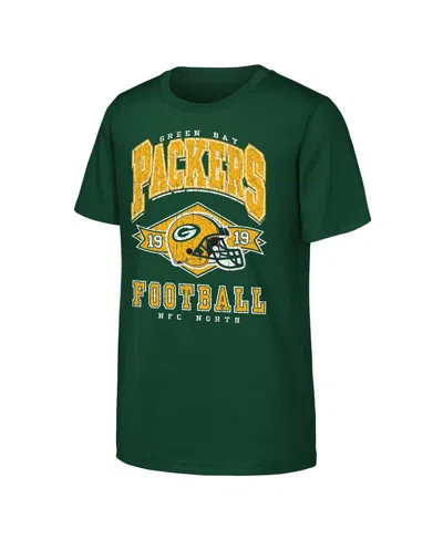 Outerstuff Kids' Big Boys And Girls Green Bay Packers Kick Off T-shirt