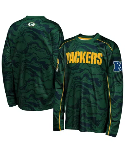 Outerstuff Kids' Big Boys' And Girls' Green Bay Packers Tailgate Performance Long-sleeves T-shirt