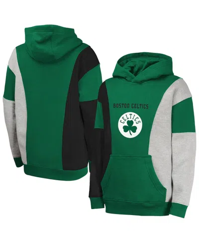 Outerstuff Kids' Big Boys And Girls Green Boston Celtics Ace In The Hole Pullover Hoodie