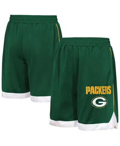 Outerstuff Kids' Big Boys And Girls Green Green Bay Packers All Star Mesh Shorts In Animal Print