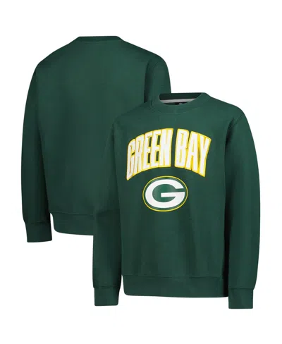 Outerstuff Kids' Big Boys And Girls Green Green Bay Packers Place Kicker Sweatshirt