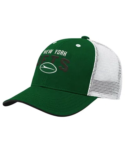 Outerstuff Kids' Big Boys And Girls Green New York Jets Core Lockup Trucker Adjustable Hat
