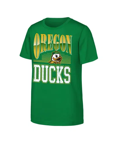 Outerstuff Kids' Big Boys' And Girls' Green Oregon Ducks Chrome Header T-shirt