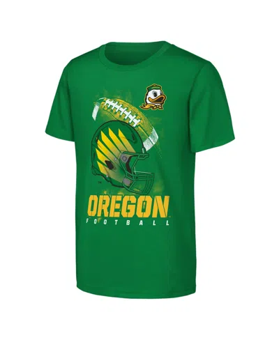 Outerstuff Kids' Big Boys' And Girls' Green Oregon Ducks For The Glory Football Helmet T-shirt