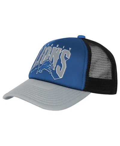 Outerstuff Kids' Big Boys And Girls Handoff Foam Adjustable Trucker Hat In Blue