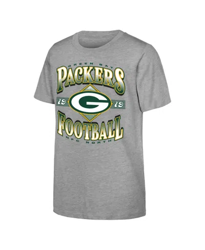 Outerstuff Kids' Big Boys And Girls Heather Gray Green Bay Packers Nfl Of Days Past T-shirt