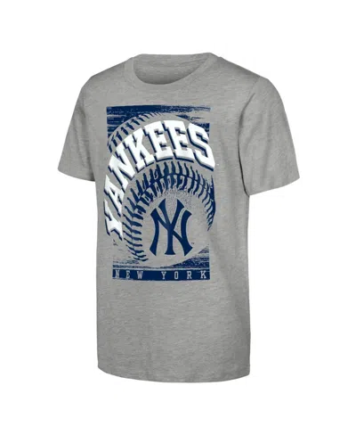 Outerstuff Kids' Big Boys And Girls Heather Gray New York Yankees Speed Pitch T-shirt