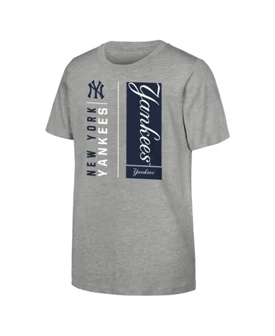 Outerstuff Kids' Big Boys And Girls Heather Gray New York Yankees The Mvp T-shirt