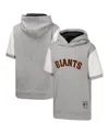 Outerstuff Big Boys And Girls Heather Gray San Francisco Giants Line Up Short Sleeve Pullover Hoodie