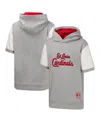 Outerstuff Big Boys And Girls Heather Gray St. Louis Cardinals Line Up Short Sleeve Pullover Hoodie In Heather Gray