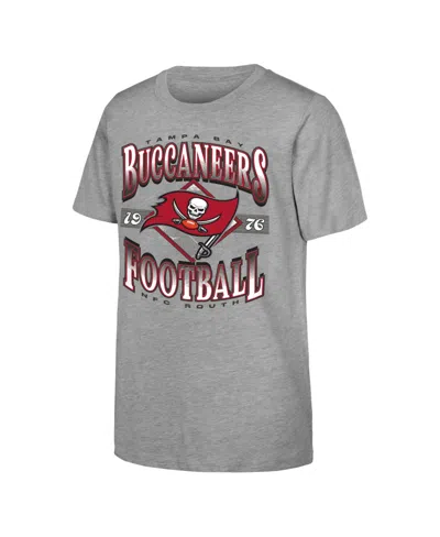 Outerstuff Kids' Big Boys And Girls Heather Gray Tampa Bay Buccaneers Nfl Of Days Past T-shirt