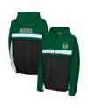 Outerstuff Big Boys And Girls Hunter Green Milwaukee Bucks Headliner Windbreaker Full-zip Hoodie Jacket In Multi