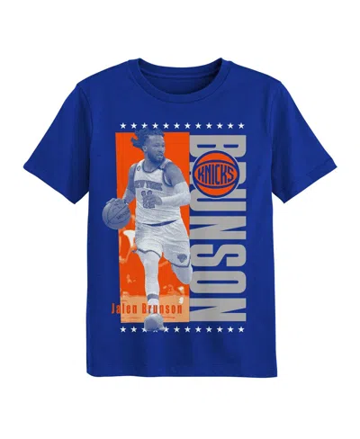 Outerstuff Kids' Big Boys And Girls Jalen Brunson Royal New York Knicks Answer T-shirt In Blue