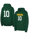 Outerstuff Big Boys And Girls Jordan Love Green Green Bay Packers Mainliner Player Name Number Hoodie In Green