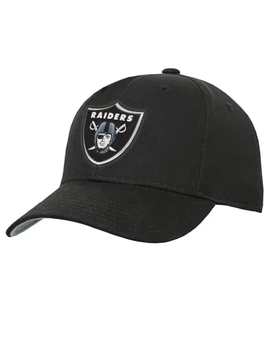 Outerstuff Kids' Big Boys And Girls Las Vegas Raiders High-crown Structured-fit Snapback Hat In Black