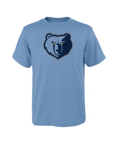 Outerstuff Kids' Big Boys And Girls Light Blue Memphis Grizzlies Primary Logo T-shirt