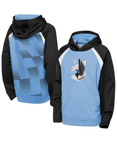 Outerstuff Kids' Big Boys And Girls Light Blue Minnesota United Fc Striker Fleece Hoodie