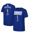 Outerstuff Big Boys And Girls Malik Nabers Royal New York Giants Mainliner Drip Player Name Number T-shirt In Blue