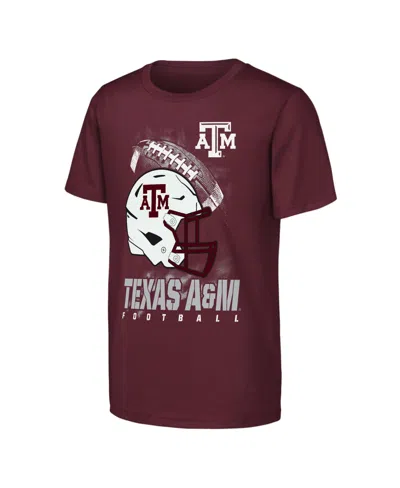 Outerstuff Kids' Big Boys' And Girls' Maroon Texas A M Aggies For The Glory Football Helmet T-shirt