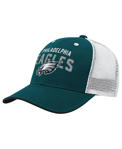 Outerstuff Kids' Big Boys And Girls Midnight Green Philadelphia Eagles Core Lockup Trucker Adjustable Hat