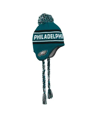 Outerstuff Kids' Big Boys And Girls Midnight Green Philadelphia Eagles Jacquard Tassel Knit Hat With Pom