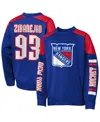 Outerstuff Big Boys And Girls Mika Zibanejad Blue New York Rangers Best Defense Name Number Crewneck Sweatshirt In Blue