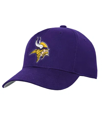 Outerstuff Kids' Big Boys And Girls Minnesota Vikings Curved-bill High-crown Snapback Cap In Purple