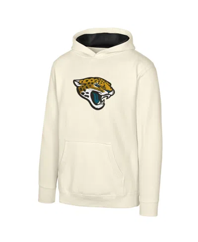 Outerstuff Kids' Big Boys' And Girls' Natural Jacksonville Jaguars Prime Pullover Hoodie