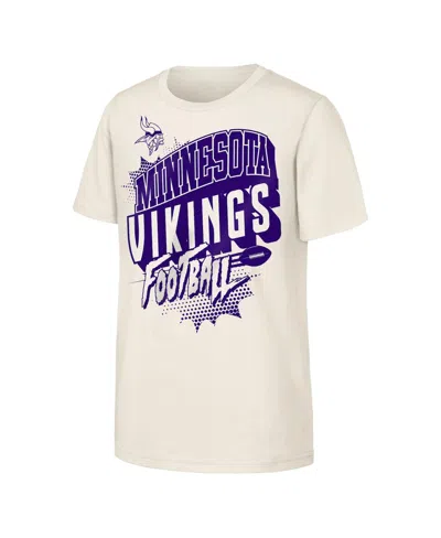Outerstuff Kids' Big Boys And Girls Natural Minnesota Vikings Action Comic T-shirt In Neutral
