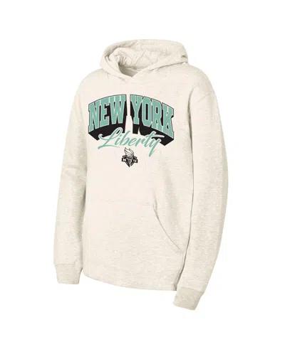 Outerstuff Kids' Big Boys' And Girls' Natural New York Liberty Powerful Fleece Hoodie In Blue