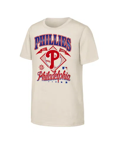 Outerstuff Big Boys And Girls Natural Philadelphia Phillies Triple Hit T-shirt In Brown