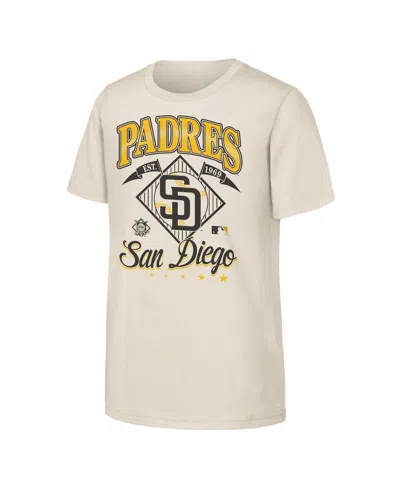 Outerstuff Kids' Big Boys And Girls Natural San Diego Padres Triple Hit T-shirt In White