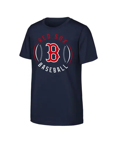 Outerstuff Kids' Big Boys And Girls Navy Boston Red Sox Golden Glove T-shirt In Blue
