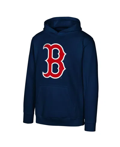 Outerstuff Kids' Big Boys And Girls Navy Boston Red Sox Primary Logo Pullover Hoodie
