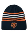 Outerstuff Big Boys And Girls Navy Chicago Bears Essentials Cuffed Knit Hat In Black