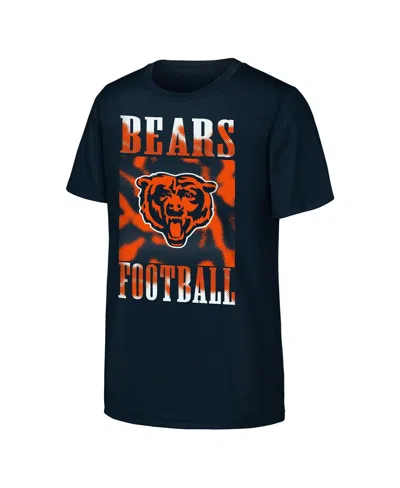 Outerstuff Kids' Big Boys And Girls Navy Chicago Bears Garage Hero T-shirt In Blue