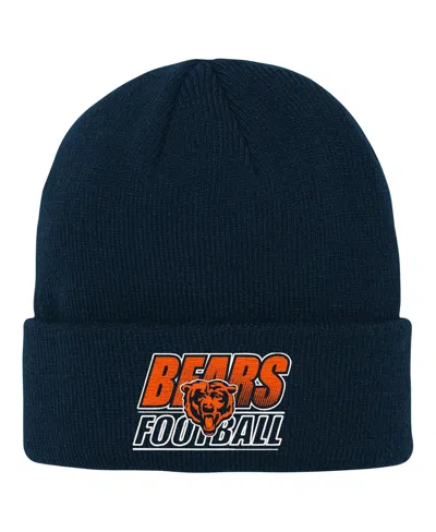 Outerstuff Kids' Big Boys And Girls Navy Chicago Bears Team Gradient Cuffed Knit Hat In Blue