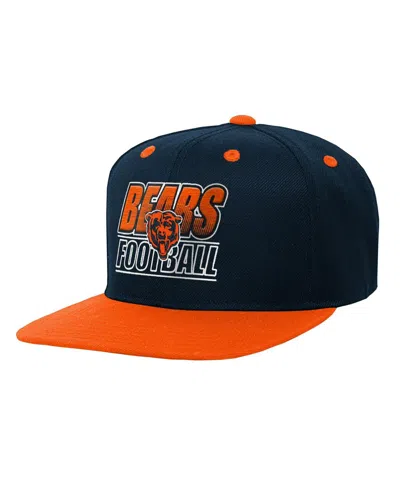 Outerstuff Kids' Big Boys And Girls Navy Chicago Bears Team Gradient Deadstock Snapback Hat In Blue