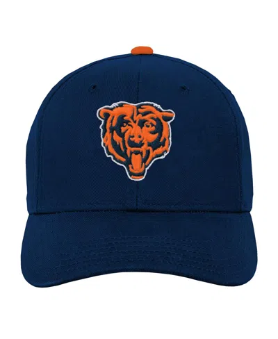 Outerstuff Kids' Big Boys And Girls Navy Chicago Bears Team Pre-curved Adjustable Hat In Blue