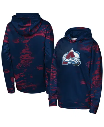 Outerstuff Kids' Big Boys' And Girls' Navy Colorado Avalanche Team Dynamics Hoodie
