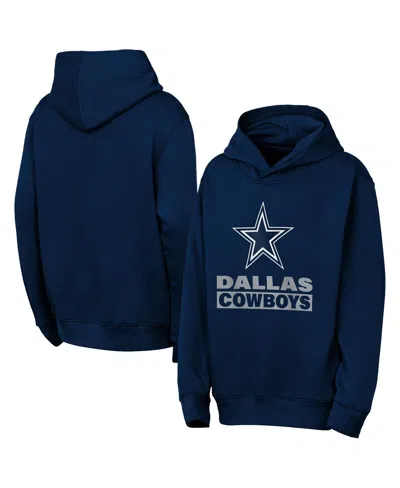Outerstuff Babies' Big Boys And Girls Navy Dallas Cowboys Back To Basics Hoodie In Blue