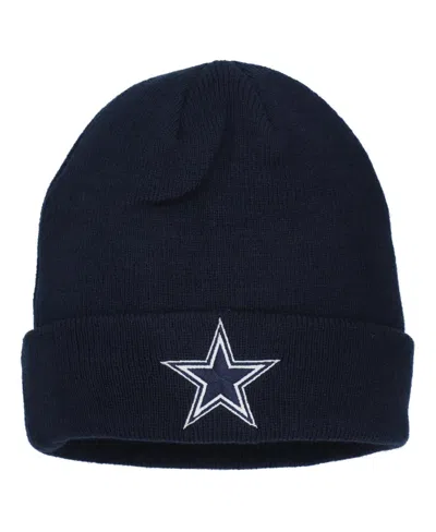Outerstuff Big Boys And Girls Navy Dallas Cowboys Basic Cuffed Knit Hat In Black