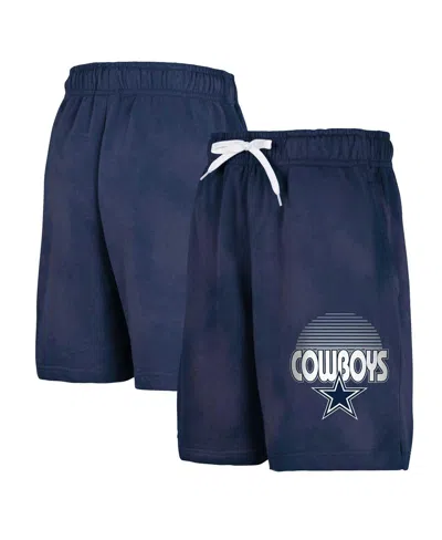 Outerstuff Kids' Big Boys And Girls Navy Dallas Cowboys Sun Bleached French Terry Shorts