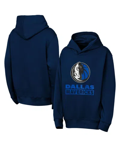 Outerstuff Kids' Big Boys And Girls Navy Dallas Mavericks Back To The Basics Hoodie Sweatshirt In Multi