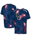 Outerstuff Big Boys And Girls Navy Houston Texans End Zone Dri-tek T-shirt In Animal Print