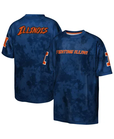 Outerstuff Kids' Big Boys' And Girls' Navy Illinois Fighting Illini Off-side Sublimated T-shirt In Blue