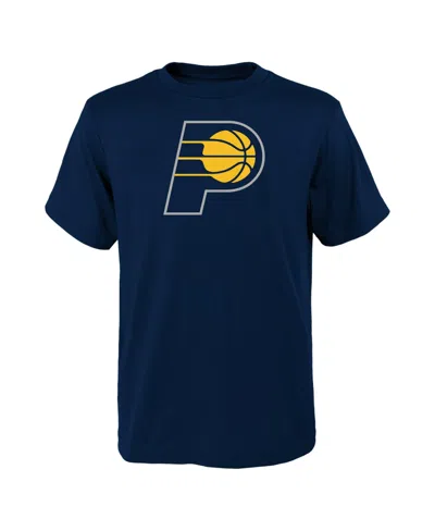 Outerstuff Kids' Big Boys And Girls Navy Indiana Pacers Primary Logo T-shirt