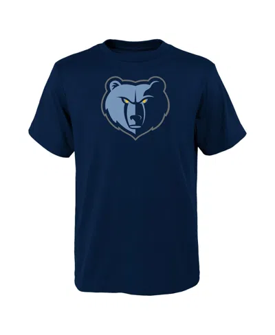 Outerstuff Kids' Big Boys' And Girls' Navy Memphis Grizzlies Primary Logo T-shirt